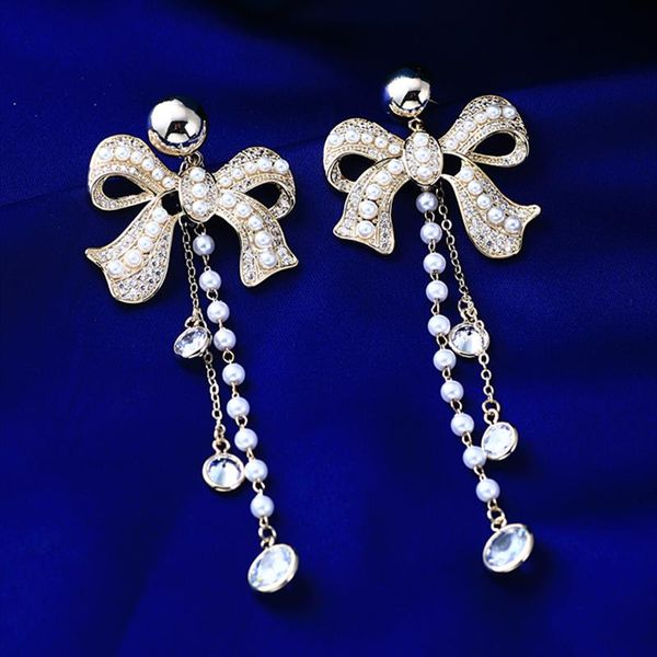 dangle & chandelier fashion bowknot pearl tassel drop earring paved cubic zirconia luxury long style jewelry women wedding accessories, Silver
dangle & chandelier fashion bowknot pearl tassel drop earring paved cubic zirconia luxury long style jewelry women wedding accessories, Silver