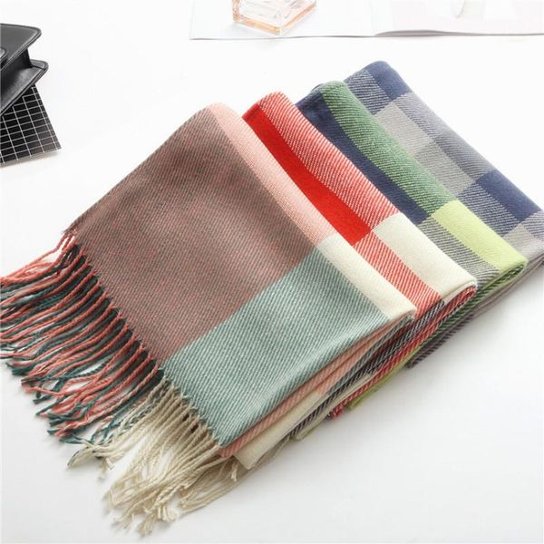 scarves autumn plaid scarf women winter all-match tassel shawl dual-use solid color imitation cashmere warm for wholesale, Blue;gray
scarves autumn plaid scarf women winter all-match tassel shawl dual-use solid color imitation cashmere warm for wholesale, Blue;gray
