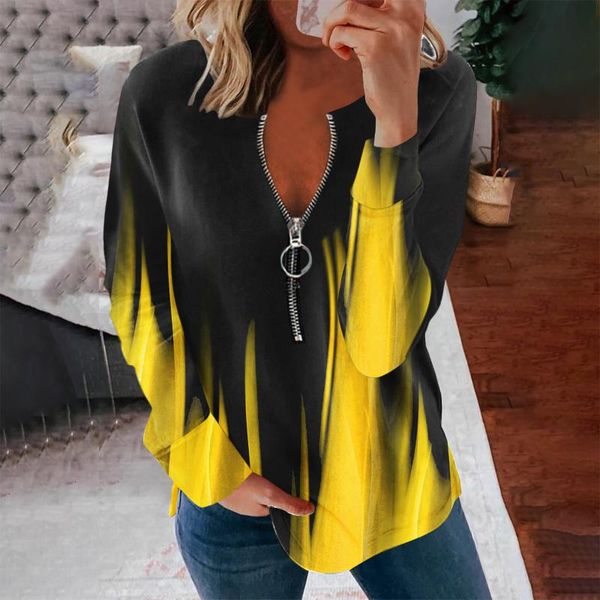 women's blouses & shirts zipper women blouse fashion tie dye printing long sleeves casual loose female streetwear shirt vetement femme, White
women's blouses & shirts zipper women blouse fashion tie dye printing long sleeves casual loose female streetwear shirt vetement femme, White