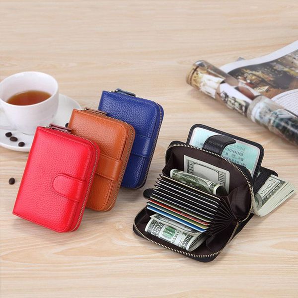 card holders fashion women holder wallet genuine leather zipper hasp large capacity id case, Brown;gray
card holders fashion women holder wallet genuine leather zipper hasp large capacity id case, Brown;gray