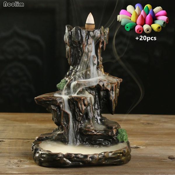 fragrance lamps creative resin backflow incense burner mountain smoke waterfall censer holder home office decor + 20pcs cones
fragrance lamps creative resin backflow incense burner mountain smoke waterfall censer holder home office decor + 20pcs cones