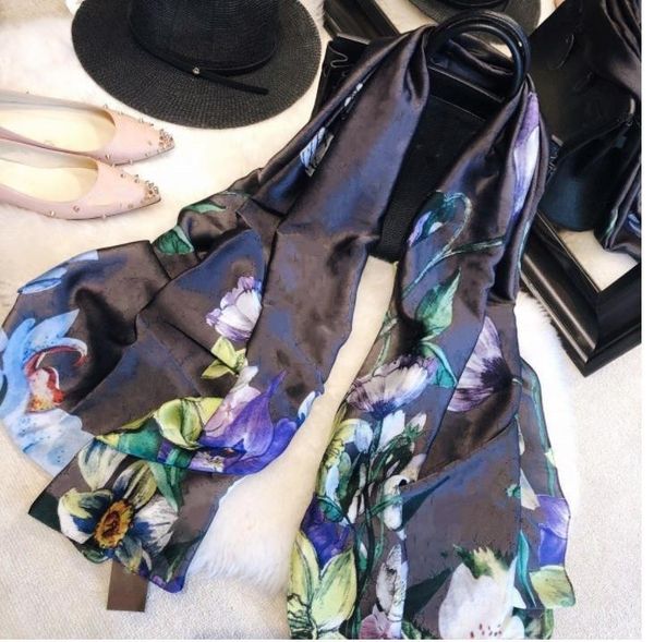 designer silk scarves for women flower printed scarfs 180x90cm pashmina infinity scarf ladies shawls bikini cover, Blue;gray
designer silk scarves for women flower printed scarfs 180x90cm pashmina infinity scarf ladies shawls bikini cover, Blue;gray