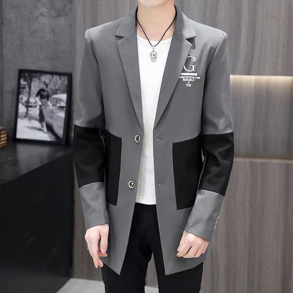 men's trench coats long coat male spring and autumn color casual version of the trend self-cultivation students handsome suit jacket, Tan;black
men's trench coats long coat male spring and autumn color casual version of the trend self-cultivation students handsome suit jacket, Tan;black