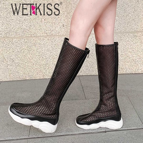 wetkiss big size women boots knee high summer boots mesh platform shoes woman wedges boots ladies shoes casual 210630, Black
wetkiss big size women boots knee high summer boots mesh platform shoes woman wedges boots ladies shoes casual 210630, Black
