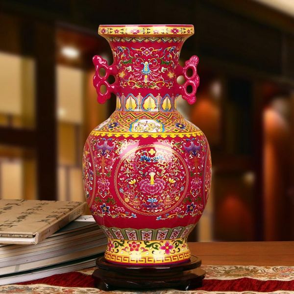 vases jingdezhen ceramics vase high-grade crystal glaze rose and red ears lotus flower modern chinese household decoration
vases jingdezhen ceramics vase high-grade crystal glaze rose and red ears lotus flower modern chinese household decoration