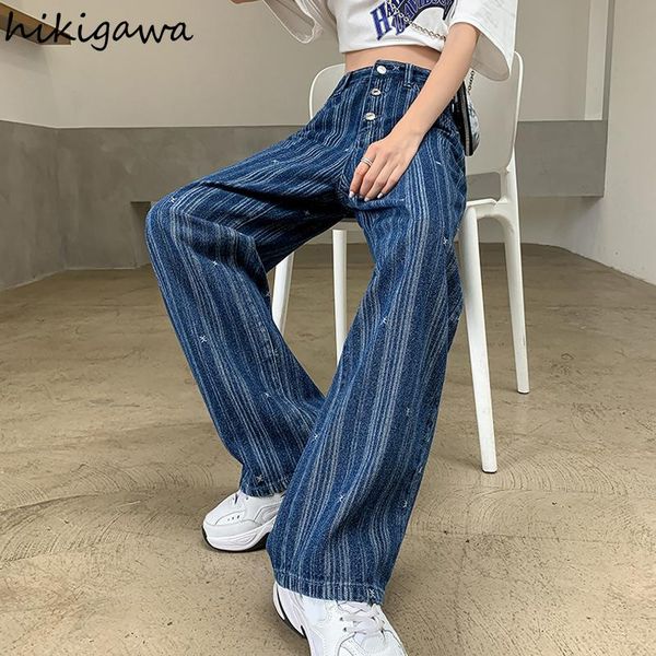women's pants & capris hikigawa striped jeans women high waist thin straight loose wide-leg 2021 summer fashion temperament denim trous, Black;white
women's pants & capris hikigawa striped jeans women high waist thin straight loose wide-leg 2021 summer fashion temperament denim trous, Black;white