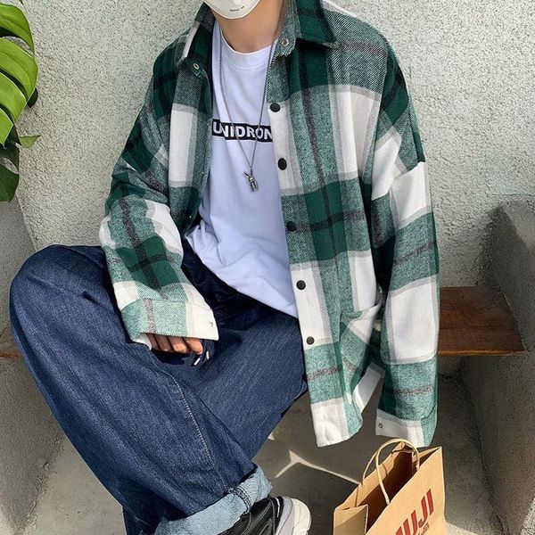 2021 spring and autumn plaid men's fashion retro casual shirt men streetwear wild long-sleeved shirts mens xs- 8py2, White;black
2021 spring and autumn plaid men's fashion retro casual shirt men streetwear wild long-sleeved shirts mens xs- 8py2, White;black
