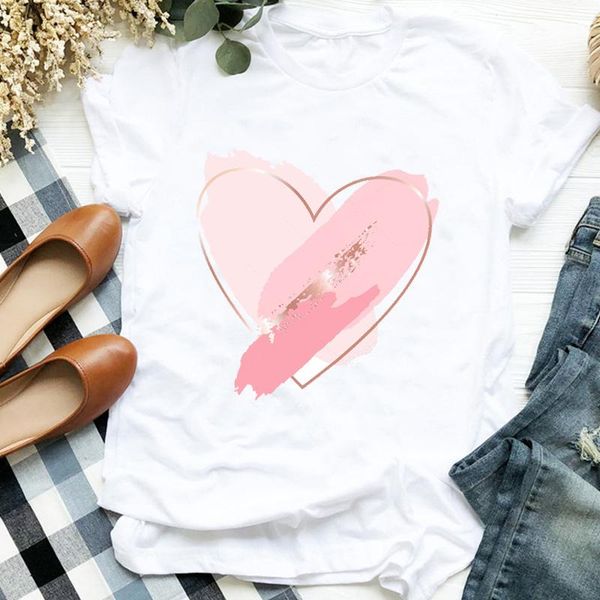 women's t-shirt women heart love fashion clothing print tee for t shirt female graphic, White
women's t-shirt women heart love fashion clothing print tee for t shirt female graphic, White