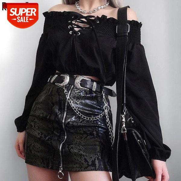 rapwriter gothic off shoulder black ruffled blouse women 2020 spring cross lace up hollow out long lantern sleeve chic #u39t, White
rapwriter gothic off shoulder black ruffled blouse women 2020 spring cross lace up hollow out long lantern sleeve chic #u39t, White