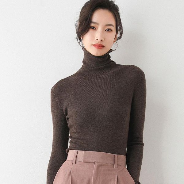 women's sweaters slim fitted turtleneck sweater women pullovers basic layering wool blended autumn winter thin knitted, White;black
women's sweaters slim fitted turtleneck sweater women pullovers basic layering wool blended autumn winter thin knitted, White;black