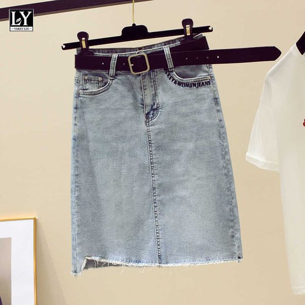 ly varey lin spring summer lady irregular denim skirts with belt casual high waist mid length a-line cowboy 210526, Black
ly varey lin spring summer lady irregular denim skirts with belt casual high waist mid length a-line cowboy 210526, Black