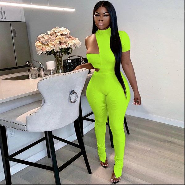 casual one shoulder knit women jumpsuits rib body hollow out short sleeve slit hem flare pants slim, Black;white
casual one shoulder knit women jumpsuits rib body hollow out short sleeve slit hem flare pants slim, Black;white