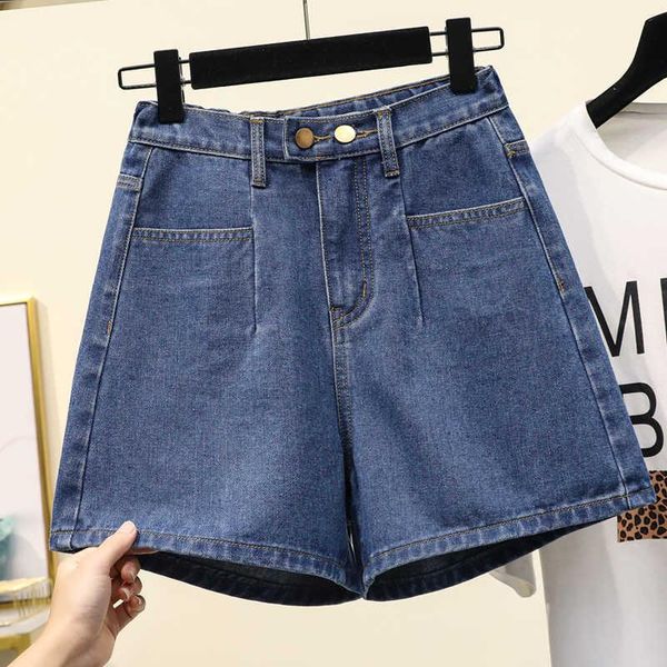 women's jeans summer double buttons elastic back waist woman high wide leg a denim shorts mujer plus size loose casual pants, Blue
women's jeans summer double buttons elastic back waist woman high wide leg a denim shorts mujer plus size loose casual pants, Blue