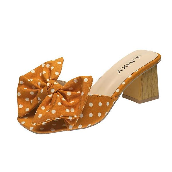 slippers sweet high heels women polka dot bow slides casual square outddor sandal female ladies outside wave point, Black
slippers sweet high heels women polka dot bow slides casual square outddor sandal female ladies outside wave point, Black
