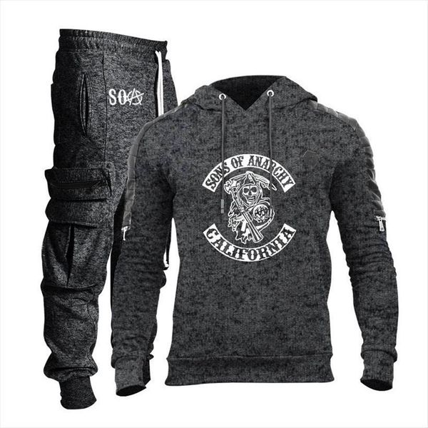 hoodie soa sons of anarchy men tracksuit the child skull printed fashion sweatshirt sweatpants 2 piece set, Gray
hoodie soa sons of anarchy men tracksuit the child skull printed fashion sweatshirt sweatpants 2 piece set, Gray