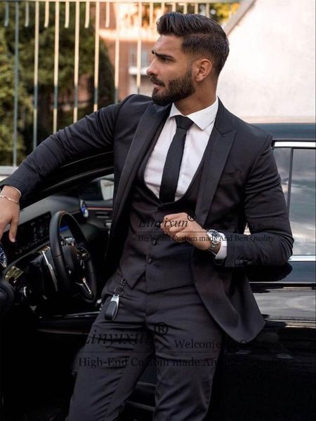 men's suits & blazers casual black mens slim fit wedding groom tuxedo 3 piece formal business male blazer jacket vest pants set costume, White;black
men's suits & blazers casual black mens slim fit wedding groom tuxedo 3 piece formal business male blazer jacket vest pants set costume, White;black
