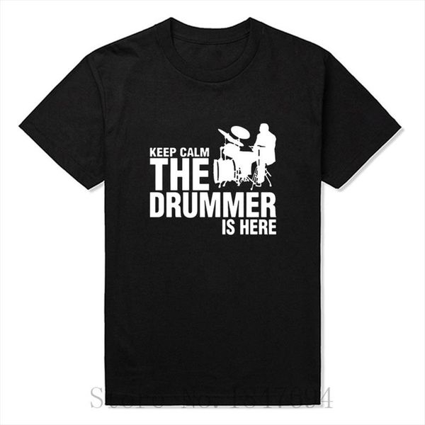 summer a drummer and men drums cotton man tees short sleeve casual keep calm the is here, White;black
summer a drummer and men drums cotton man tees short sleeve casual keep calm the is here, White;black