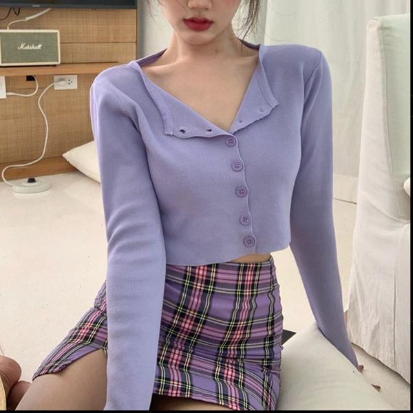 2021 women button front crop knitted o neck ribbed knit purple cardigans crop knitted soft sweater for women, White;black
2021 women button front crop knitted o neck ribbed knit purple cardigans crop knitted soft sweater for women, White;black