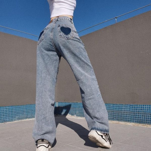 women's jeans tvvovvin high street fashion do old washed woman loose multi-button heart pockets vintage denim trouser women 2q10, Blue
women's jeans tvvovvin high street fashion do old washed woman loose multi-button heart pockets vintage denim trouser women 2q10, Blue