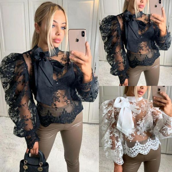 2021 new lace fishnet shirt womens crochet sheer mesh long puff sleeve shirt loose casual blouse, White
2021 new lace fishnet shirt womens crochet sheer mesh long puff sleeve shirt loose casual blouse, White