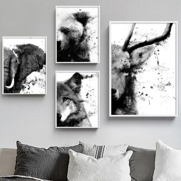 bear wolf deer elephant nordic posters and prints wall art canvas painting animal art print wall pictures for living room decor
bear wolf deer elephant nordic posters and prints wall art canvas painting animal art print wall pictures for living room decor