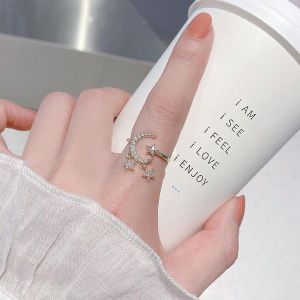 cluster rings luxurious rhinestone star moon opening ring for women girls fashion irregular finger thin gift 2021 female jewelry party, Golden;silver
cluster rings luxurious rhinestone star moon opening ring for women girls fashion irregular finger thin gift 2021 female jewelry party, Golden;silver