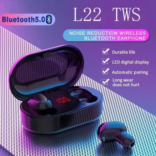 l22 tws mini earphones wireless bluetooth music headphones hifi waterproof earbuds bass sound headset works on all smartphones
l22 tws mini earphones wireless bluetooth music headphones hifi waterproof earbuds bass sound headset works on all smartphones