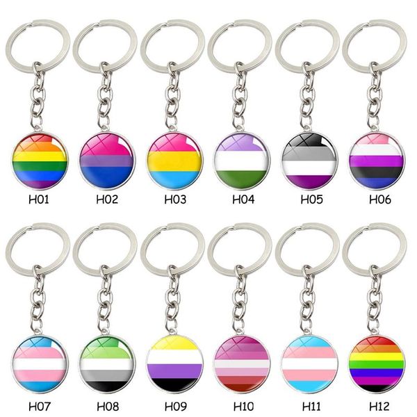 keychains 2021 gay pride rainbow flag alloy keychain lesbian lgbt bright color glass dome key chain gift, Silver
keychains 2021 gay pride rainbow flag alloy keychain lesbian lgbt bright color glass dome key chain gift, Silver
