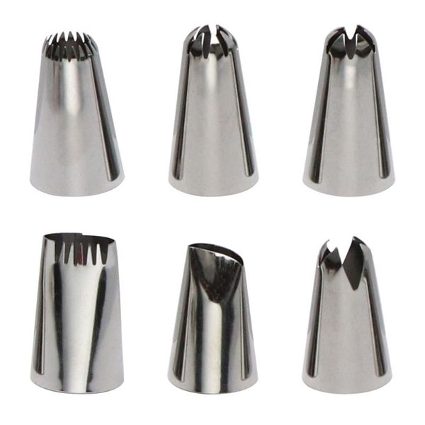 6pcs metal cake cream decoration tips set cupcake head dessert decorators tools stainless steel pastry tools piping icing nozzle
6pcs metal cake cream decoration tips set cupcake head dessert decorators tools stainless steel pastry tools piping icing nozzle