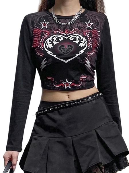 women's t-shirt y2k graphic print crop for women vintage long sleeve shirt crew neck slim fit tee 90s e-girl streewear, White
women's t-shirt y2k graphic print crop for women vintage long sleeve shirt crew neck slim fit tee 90s e-girl streewear, White