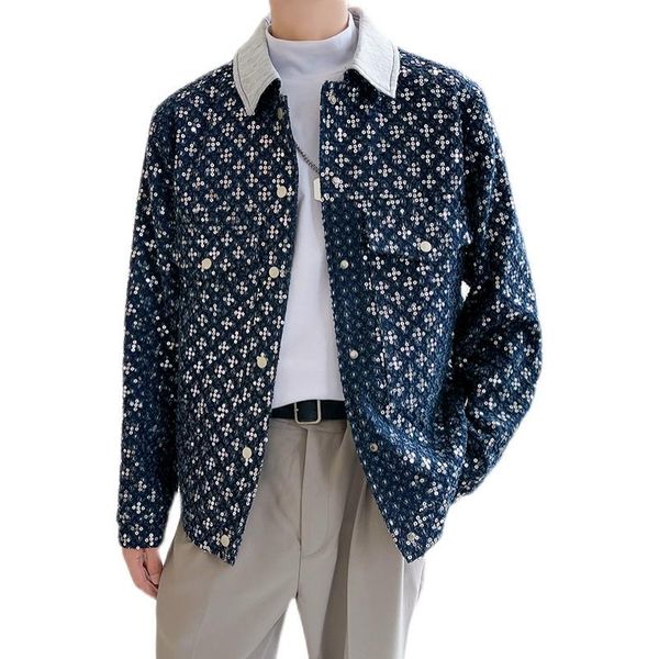 men's jackets sequin denim jacket men streetwear vintage fashion hip hop loose casual women jeans coat stage clothing, Black;brown
men's jackets sequin denim jacket men streetwear vintage fashion hip hop loose casual women jeans coat stage clothing, Black;brown