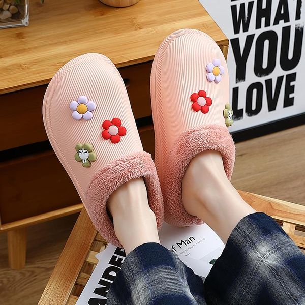 slippers cartoon flower women home plush slipper waterproof winter warm lady thick men indoor non-slip shoes, Black
slippers cartoon flower women home plush slipper waterproof winter warm lady thick men indoor non-slip shoes, Black