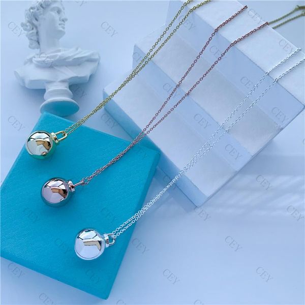 chains tf s925 sterling silver enamel ball pendant round necklace temperament feminine personality style luxury couple
chains tf s925 sterling silver enamel ball pendant round necklace temperament feminine personality style luxury couple