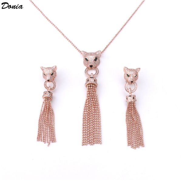 donia jewelry luxury necklace european and american fashion leopard belt tassel copper micro-inlaid zircon exaggerated belt earrings set des, Silver
donia jewelry luxury necklace european and american fashion leopard belt tassel copper micro-inlaid zircon exaggerated belt earrings set des, Silver