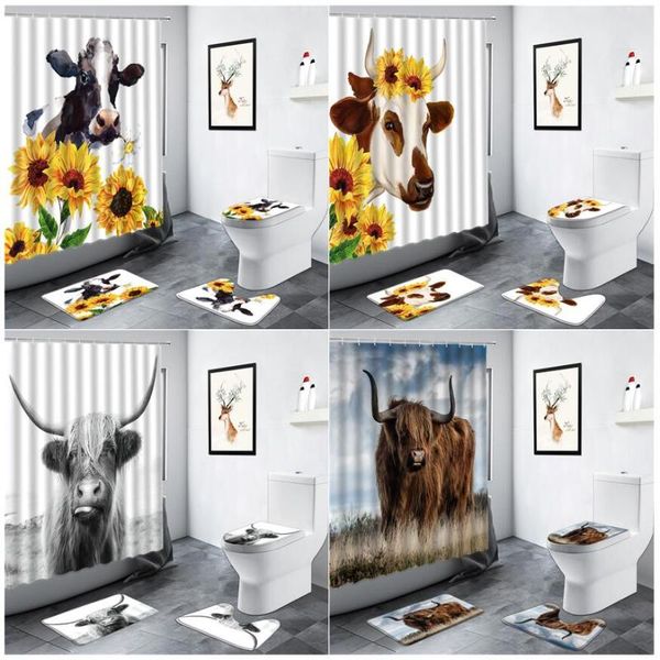 shower curtains sunflower highland cow curtain set barn farm animal cattle flower bathroom carpet non-slip rug toilet lid cover bath mats
shower curtains sunflower highland cow curtain set barn farm animal cattle flower bathroom carpet non-slip rug toilet lid cover bath mats