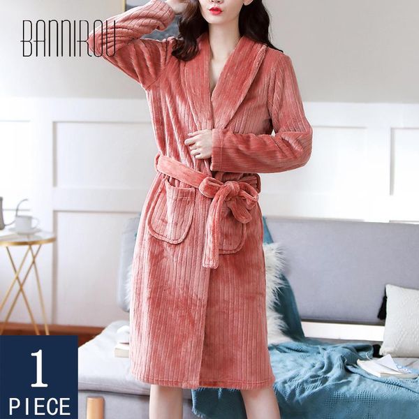 women's sleepwear bannirou striped woman robe velvet long winter wram bath pajamas casual thick warm 2021 hip, Black;red
women's sleepwear bannirou striped woman robe velvet long winter wram bath pajamas casual thick warm 2021 hip, Black;red