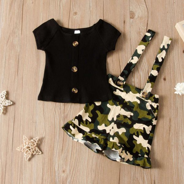 wear 2020 summer new children's girls' pit strip t-shirt camouflage suspender suit, Blue
wear 2020 summer new children's girls' pit strip t-shirt camouflage suspender suit, Blue
