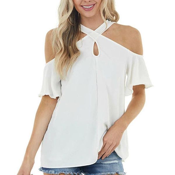 women's blouses & shirts hanging neck blouse women 2021 summer white plus size female solid shirt casual tunic blusa feminina
women's blouses & shirts hanging neck blouse women 2021 summer white plus size female solid shirt casual tunic blusa feminina