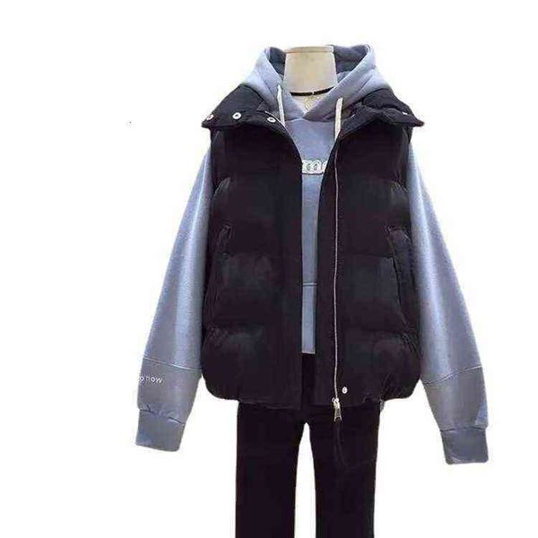 autumn and winter 2021 korean version large size student down cotton temperament vest women's wear waistcoat short et fashion, Black;white
autumn and winter 2021 korean version large size student down cotton temperament vest women's wear waistcoat short et fashion, Black;white