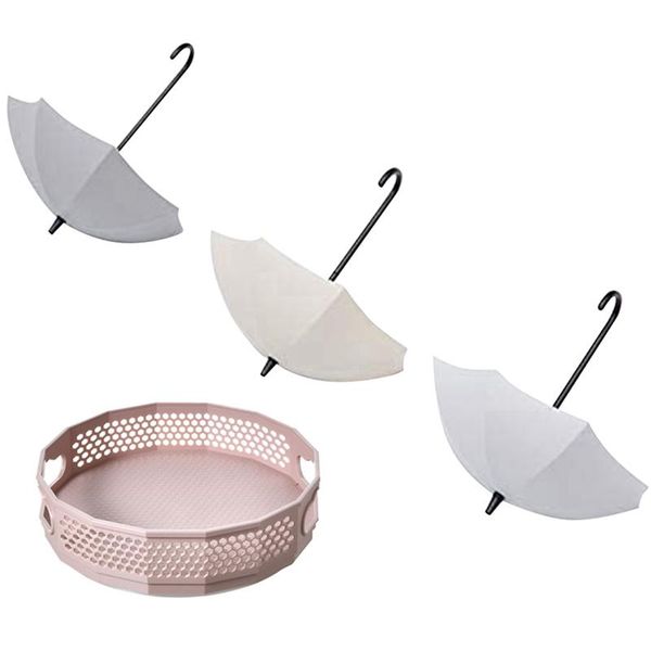 hooks & rails 3 pcs umbrella shaped key hanger non-stick hook 1 storage tray drain rack turntable rotating pink
hooks & rails 3 pcs umbrella shaped key hanger non-stick hook 1 storage tray drain rack turntable rotating pink
