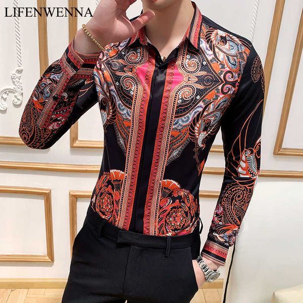 lifenwenna spring men's print long sleeve shirt fashion hawaii slim fit casual party shirts men club social camisa masculina 210528, White;black
lifenwenna spring men's print long sleeve shirt fashion hawaii slim fit casual party shirts men club social camisa masculina 210528, White;black