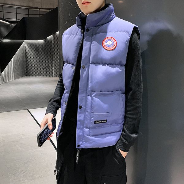 men's new leisure down youth sports fashion camouflage warm cotton vest, Black;white
men's new leisure down youth sports fashion camouflage warm cotton vest, Black;white
