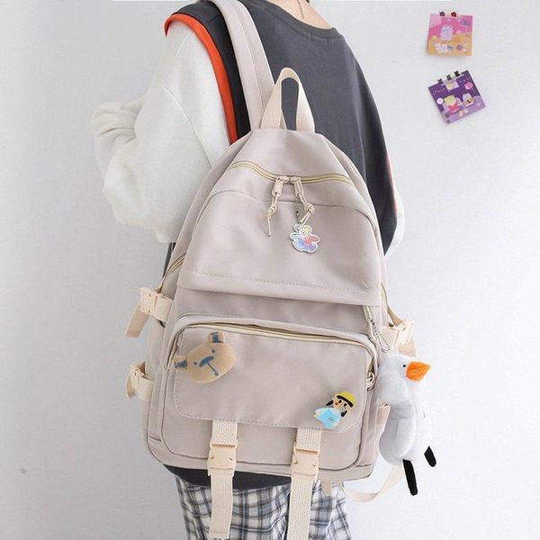 backpack small fresh and simple casual college wind sweet lovely girl pure color student schoolbag
backpack small fresh and simple casual college wind sweet lovely girl pure color student schoolbag