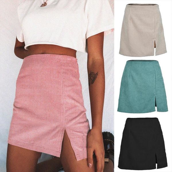 harajuku european and american tall womens skirts waist corduroy pure color split the a line skirt wsl3907, Black
harajuku european and american tall womens skirts waist corduroy pure color split the a line skirt wsl3907, Black