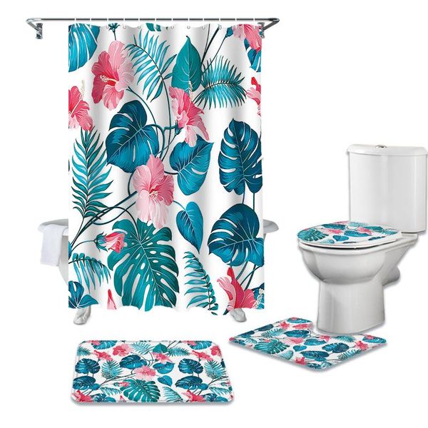 red flowers leaves seamless pattern bathroom set durable waterproof shower curtain set rug carpet toilet lid cover bath mat
red flowers leaves seamless pattern bathroom set durable waterproof shower curtain set rug carpet toilet lid cover bath mat