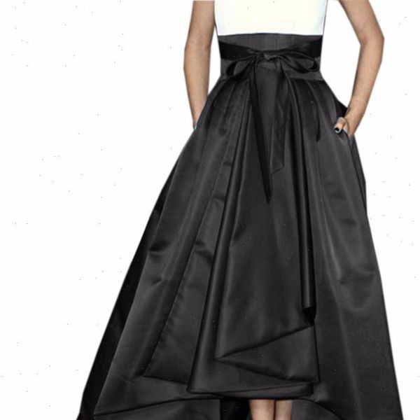 retro long high low skirts for to party with pockets zipper ribbon sash bow female satin skirt maix pleat saia, Black
retro long high low skirts for to party with pockets zipper ribbon sash bow female satin skirt maix pleat saia, Black