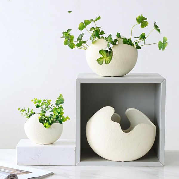 vases 1pcs modern pastoral nordic style white ceramics egg shell vase flower pot home deskornaments arrangement decoration
vases 1pcs modern pastoral nordic style white ceramics egg shell vase flower pot home deskornaments arrangement decoration