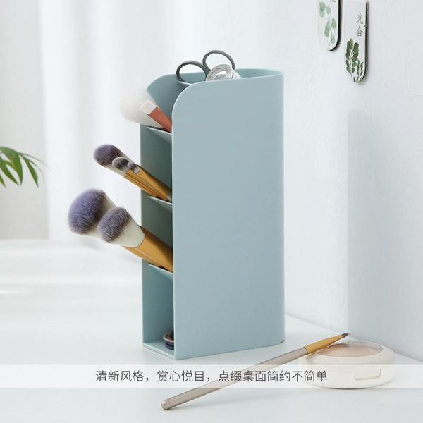 storage bags deskshelf plastic makeup brush organizer slant insert pen holder