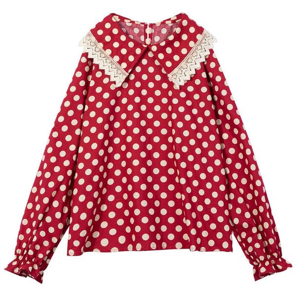 shirts 2021 spring girls long-sleeved shirt cute baby polka dot arrival kids lace patchwork for girls, #8474, White;black
shirts 2021 spring girls long-sleeved shirt cute baby polka dot arrival kids lace patchwork for girls, #8474, White;black