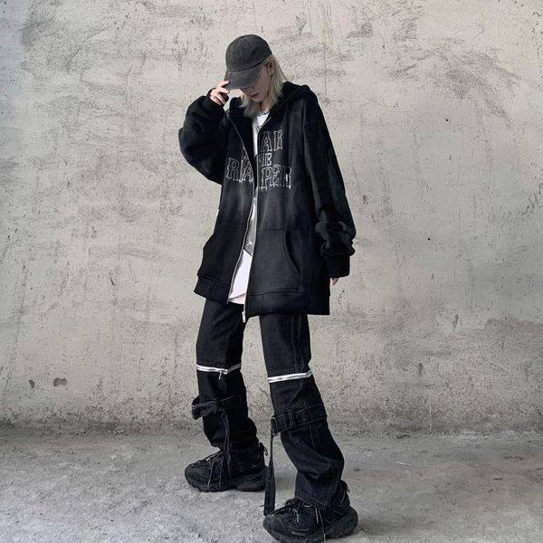 men's hoodies & sweatshirts couples jacket dark gothic gradient washed graffiti women zipper cardigan hip hop vintage men loose coat pu, Black
men's hoodies & sweatshirts couples jacket dark gothic gradient washed graffiti women zipper cardigan hip hop vintage men loose coat pu, Black